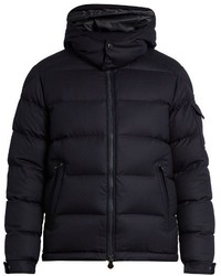 Moncler Montgenevre Quilted Down Wool Flannel Coat