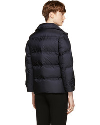 Prada Navy Down Double Breasted Puffer Jacket