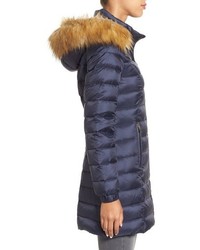 Kate Spade New York Bow Back Down Coat With Faux Fur Trim