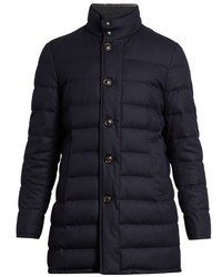 Moncler Vallier Water Repellent Wool Quilted Down Coat