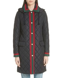 Gucci Web Detail Quilted Coat
