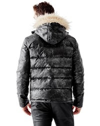 GUESS Alaska Faux Fur Hooded Puffer Jacket