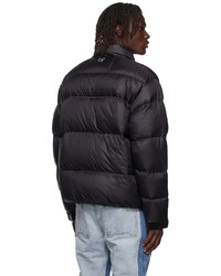 C2h4 Black Down Filtered Reality Puffer Jacket