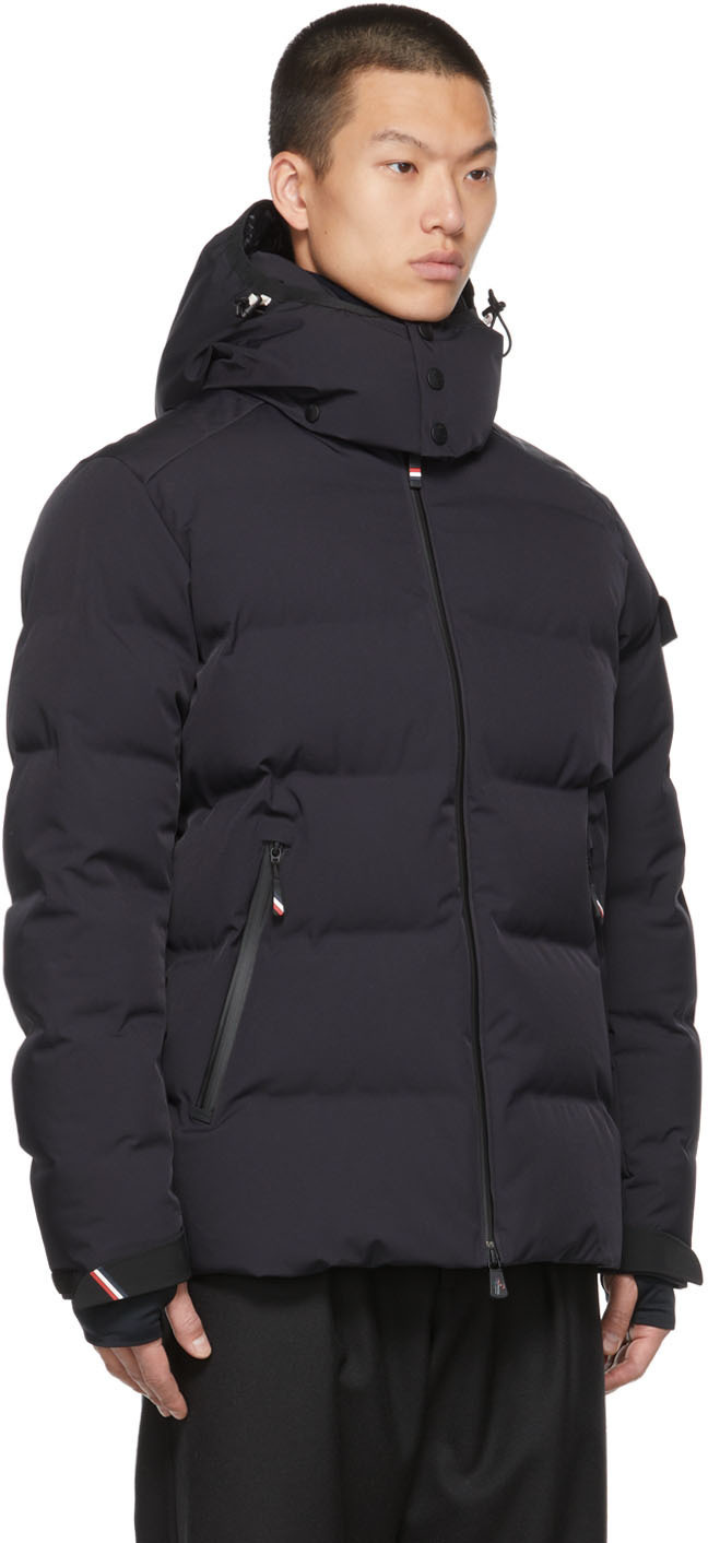 MONCLER GRENOBLE Blue Down Montgetech Jacket, $2,340 | SSENSE | Lookastic