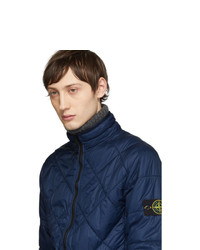 Stone Island Blue Quilted Jacket