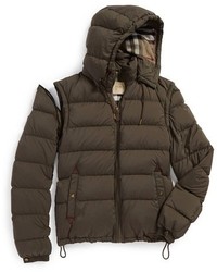 Burberry Brit Basford 2 In 1 Trim Fit Waterproof Down Insulated Puffer Jacket With Removable Sleeves