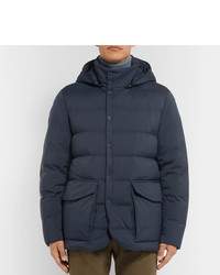 Loro Piana Clearwater Quilted Storm System Shell Hooded Down Jacket