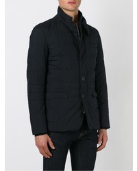 Herno Collared Padded Jacket Blue