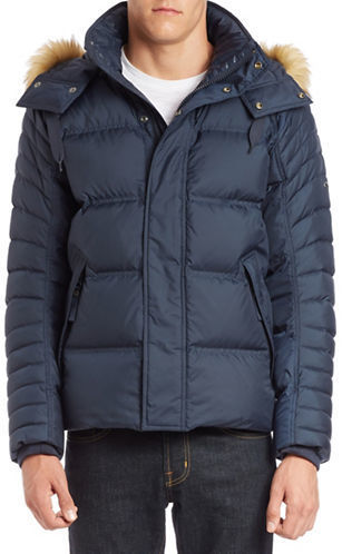 Andrew Marc Faux Fur Trimmed Puffer Coat, $149 | Lord & Taylor | Lookastic