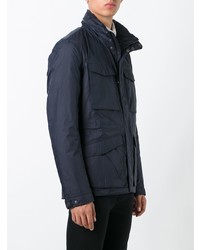 Save The Duck Flap Pocket Padded Jacket Blue