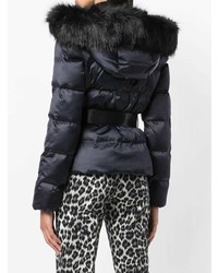 Pinko Fur Hood Trim Padded Jacket