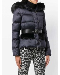 Pinko Fur Hood Trim Padded Jacket