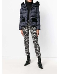 Pinko Fur Hood Trim Padded Jacket