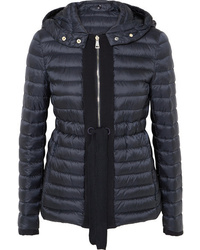 Moncler Grosgrain Trimmed Quilted Shell Down Jacket