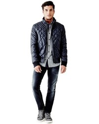 GUESS John Coated Quilted Puffer Jacket