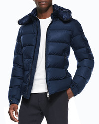 Moncler Himalaya Puffer Jacket With Hood Blue