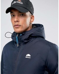 Ellesse Italia Duckdown Puffer Jacket With Hood Logo In Navy