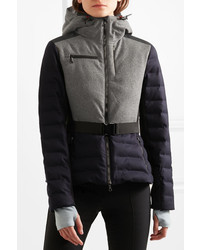Erin Snow Kat Color Block Quilted Merino Wool Blend Ski Jacket