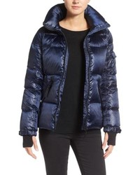 S13 Kylie Metallic Quilted Jacket With Removable Hood