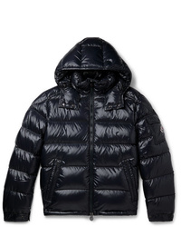 Moncler Maya Quilted Glossed Shell Hooded Down Jacket