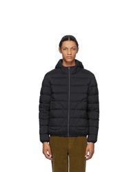 Herno Navy Down Hooded Bomber Jacket