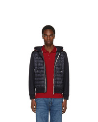 Moncler Navy Down Maglia Cardigan Jacket