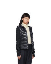 Moncler Grenoble Navy Down Panelled Jacket