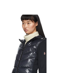 Moncler Grenoble Navy Down Panelled Jacket