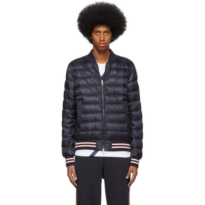 Moncler Navy Down Robert Puffer Jacket, $1,240 | SSENSE | Lookastic