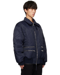 Helmut Lang Navy Quilted Jacket
