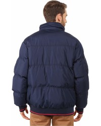 U.S. Polo Assn. Puffer Jacket With Striped Rib Knit Collar