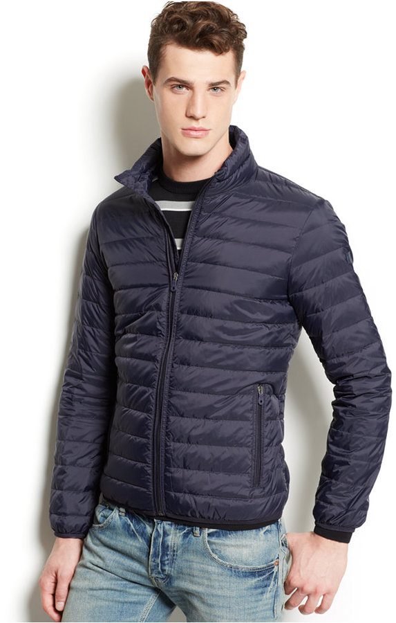 Armani Jeans Puffer Packable Jacket, $349 | Macy's | Lookastic