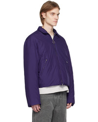 Acne Studios Purple Zip Up Down Jacket