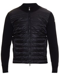 Moncler Quilted Down And Cotton Knit Jacket