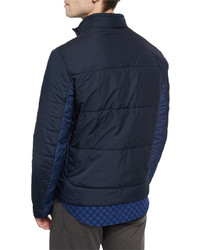 Zachary Prell Quilted Down Jacket Wcontrast Panels