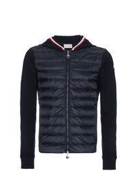 Moncler Quilted Shell Down Jacket With Knitted Sleeves