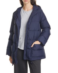 Eileen Fisher Recycled Nylon Hooded Down Coat