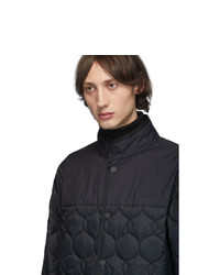 Z Zegna Reversible Black Quilted Jacket
