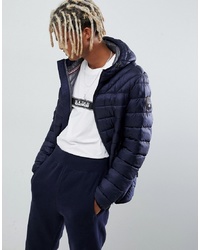 Napapijri Rons Hooded Quilted Puffer Jacket In Navy