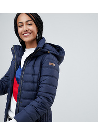 Esprit Short Padded Jacket With Hood In Navy