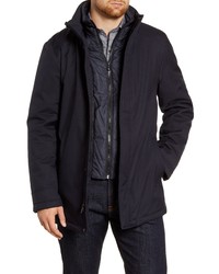 Bugatchi Water Repellent Jacket With Removable Inset Puffer Bib