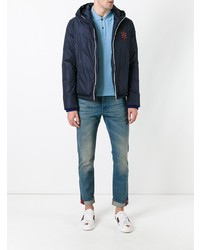 Gucci Web Patch Padded Jacket Blue