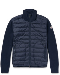 Moncler Wool Blend And Quilted Shell Down Jacket