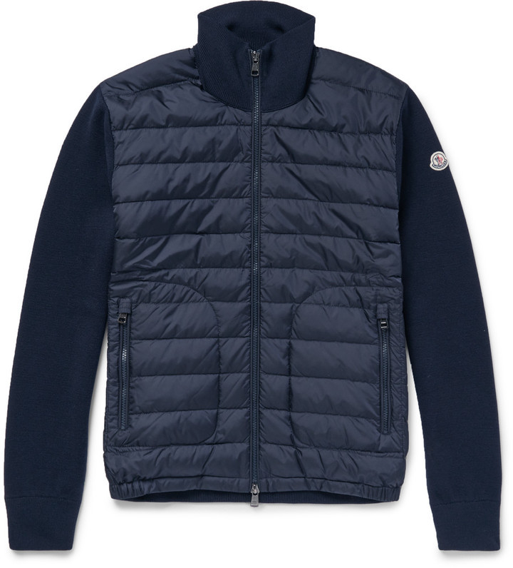 Moncler Wool Blend And Quilted Shell 