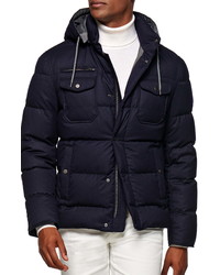 Suitsupply Wool Blend Quilted Down Coat