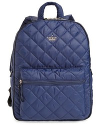Navy Quilted Backpack