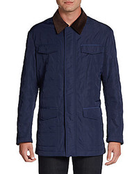 Navy Quilted Barn Jacket