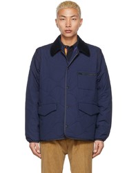 Paul Smith Blue Quilted Recycled Nylon Jacket