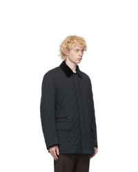 Brioni Navy Quilted Field Jacket