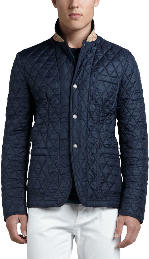 burberry quilted blazer mens